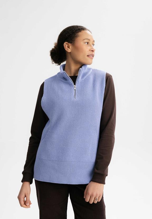 Knit Vest Turtleneck Gamini Purple via Shop Like You Give a Damn