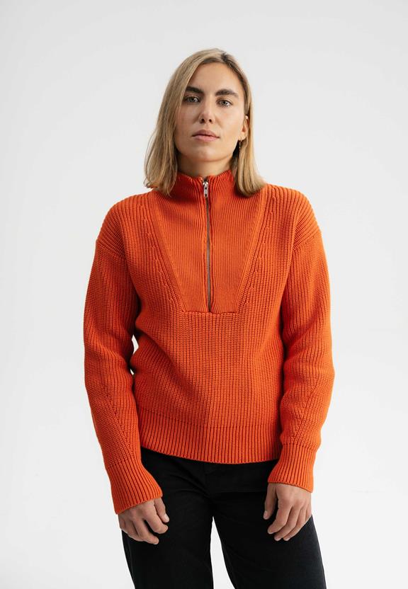 Troyer Rib Knit Kimaya Orange via Shop Like You Give a Damn