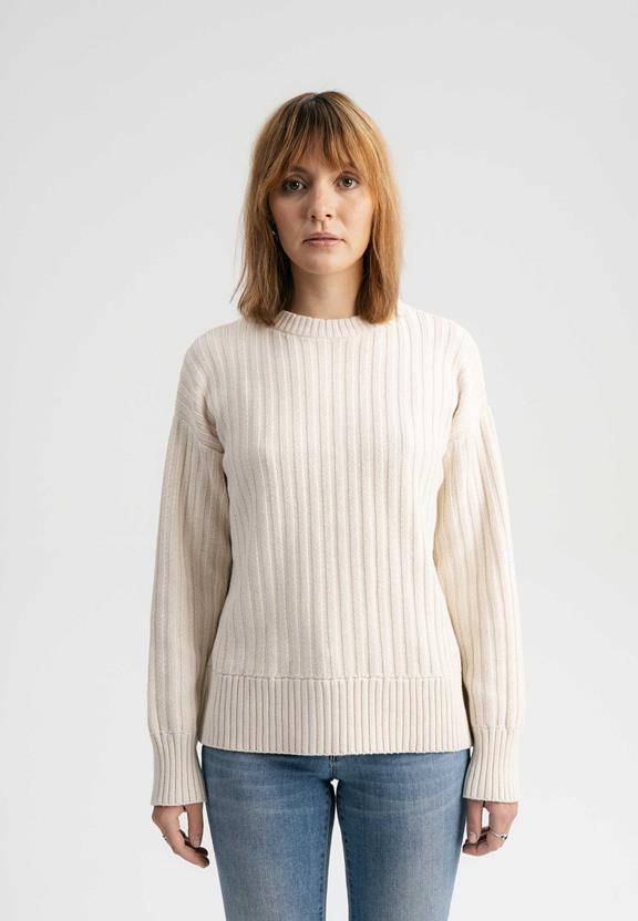 Knit Jumper Ishani Cream via Shop Like You Give a Damn