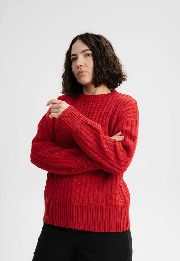 Knit Jumper Ishani Pomegranate from Shop Like You Give a Damn