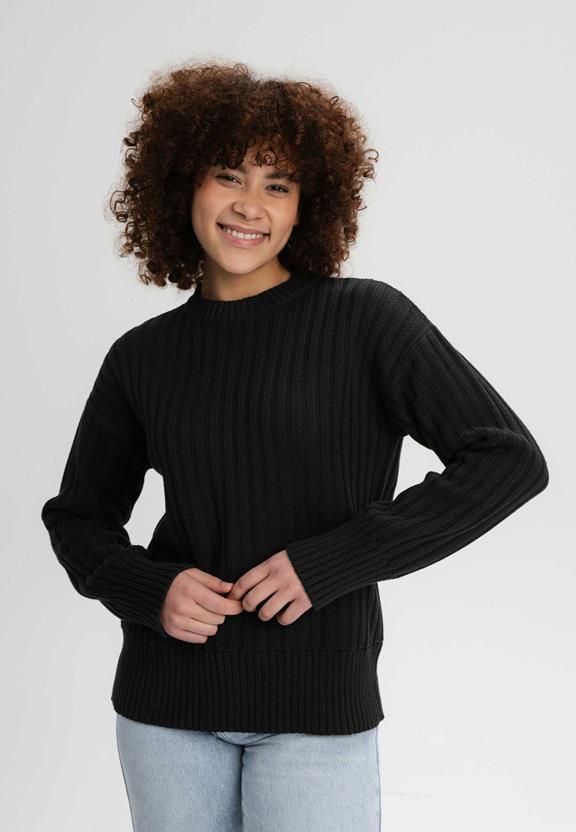 Knit Jumper Ishani Black via Shop Like You Give a Damn