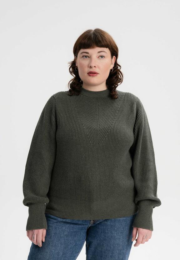 Knit Jumper Gauri Green via Shop Like You Give a Damn