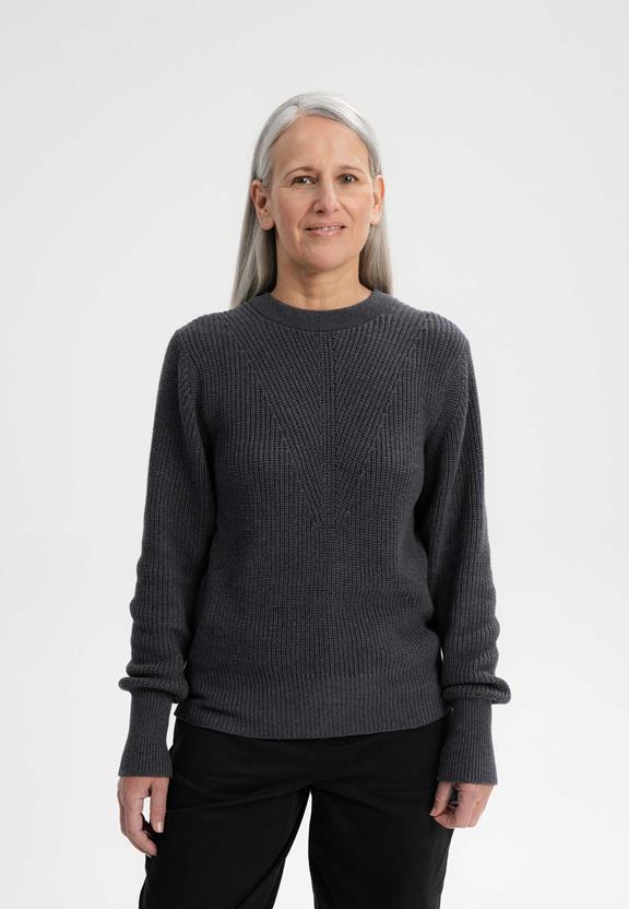 Knit Jumper Gauri Dark Grey via Shop Like You Give a Damn