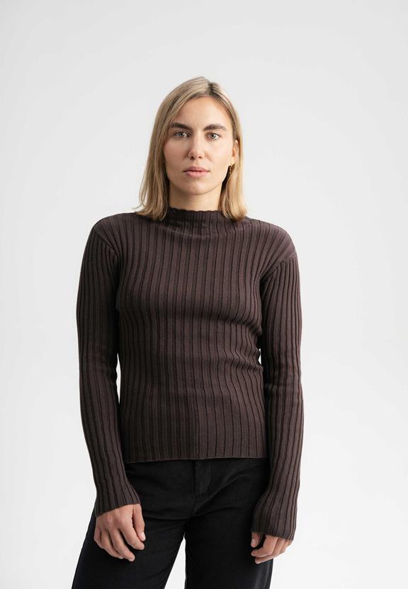 Knit Jumper Namari Dark Brown from Shop Like You Give a Damn