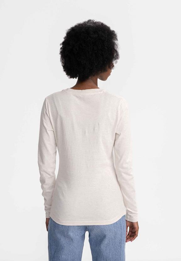 Shirt Basic Longsleeved Dhivya Cream from Shop Like You Give a Damn