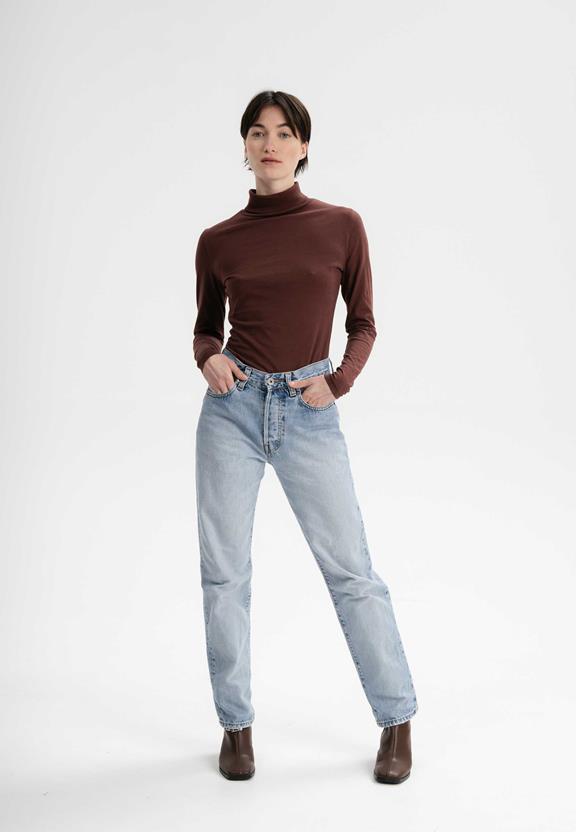 Shirt Turtleneck  Anchal Choc Brown from Shop Like You Give a Damn