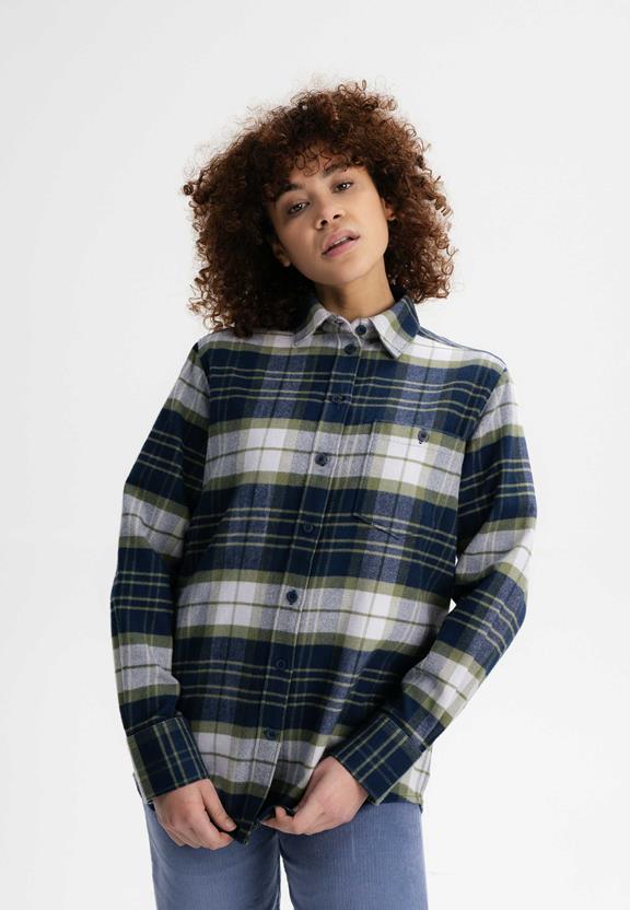 Shirt Flanel Akhela Lavendel/Marineblauw from Shop Like You Give a Damn