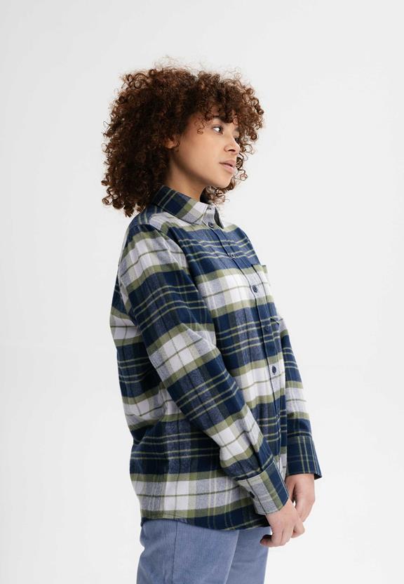 Shirt Flanel Akhela Lavendel/Marineblauw from Shop Like You Give a Damn