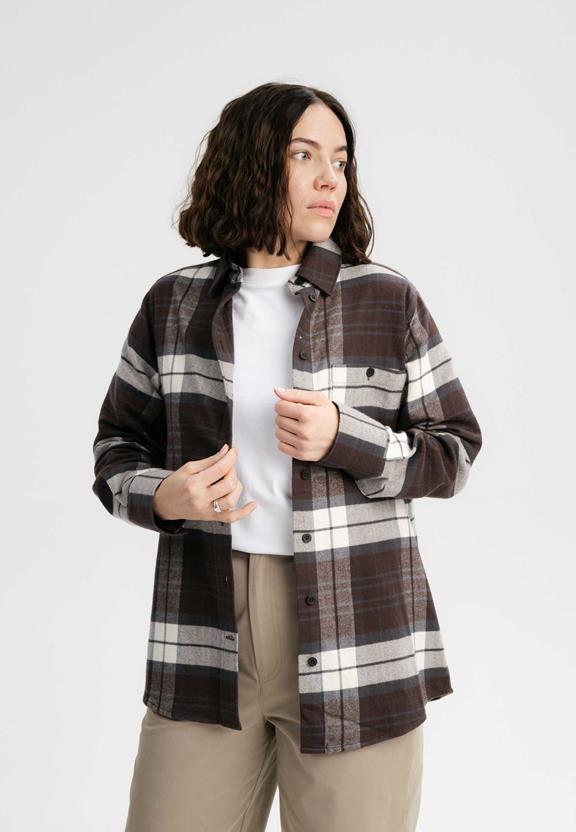 Shirt Flanel Akhela Donkerbruin via Shop Like You Give a Damn