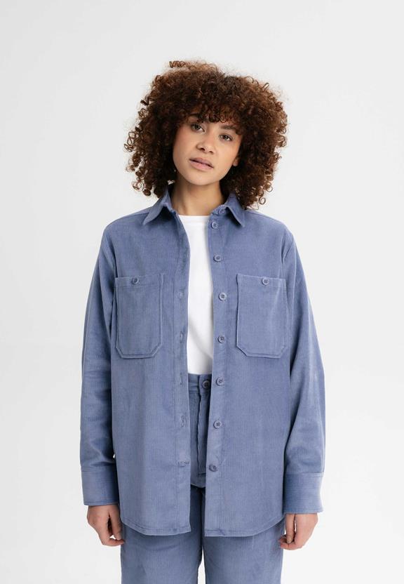 Overhemd Corduroy Jiya Blauw via Shop Like You Give a Damn