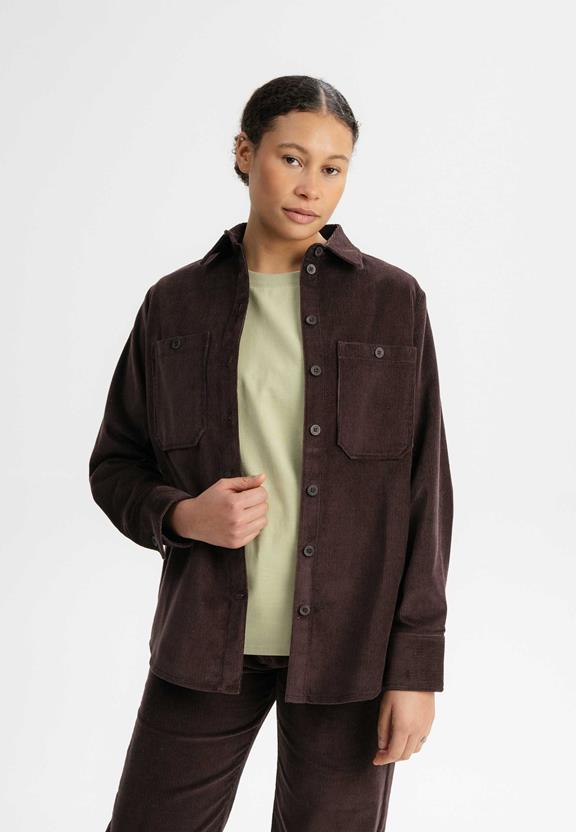 Overshirt Corduroy Jiya Walnoot Bruin via Shop Like You Give a Damn