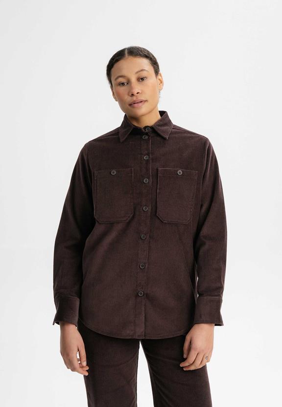 Overshirt Corduroy Jiya Walnoot Bruin from Shop Like You Give a Damn