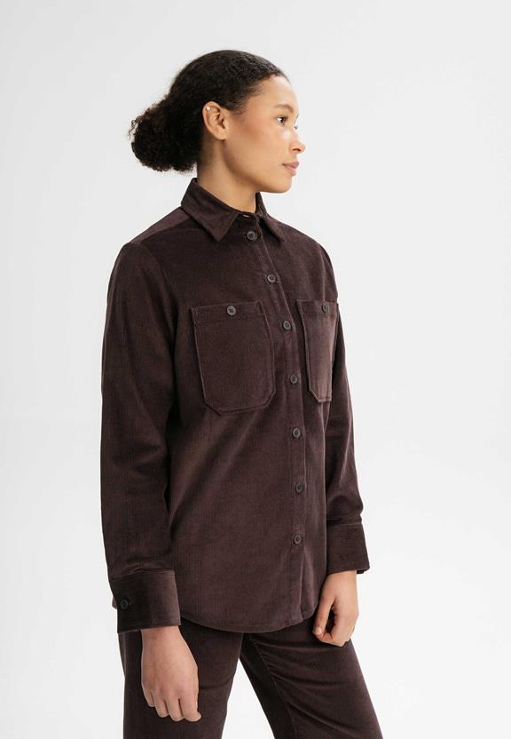 Overshirt Corduroy Jiya Walnoot Bruin from Shop Like You Give a Damn