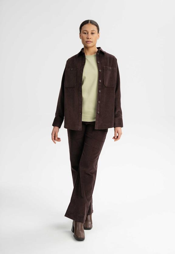 Overshirt Corduroy Jiya Walnoot Bruin from Shop Like You Give a Damn