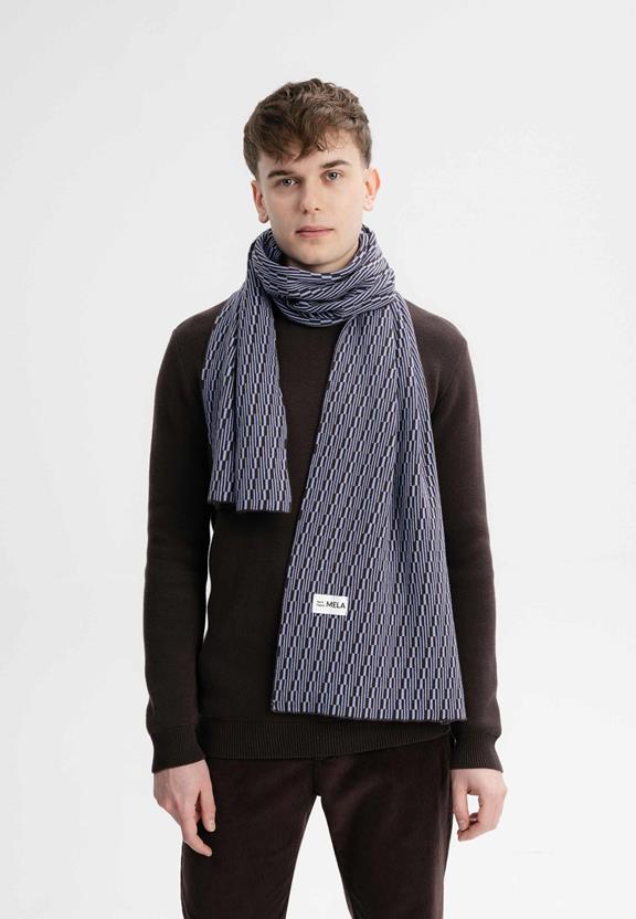 Scarf Jacquard Knit Asmee Dark Brown / Purple from Shop Like You Give a Damn