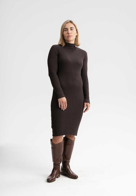 Dress Rib Knit Shivani Dark Brown from Shop Like You Give a Damn