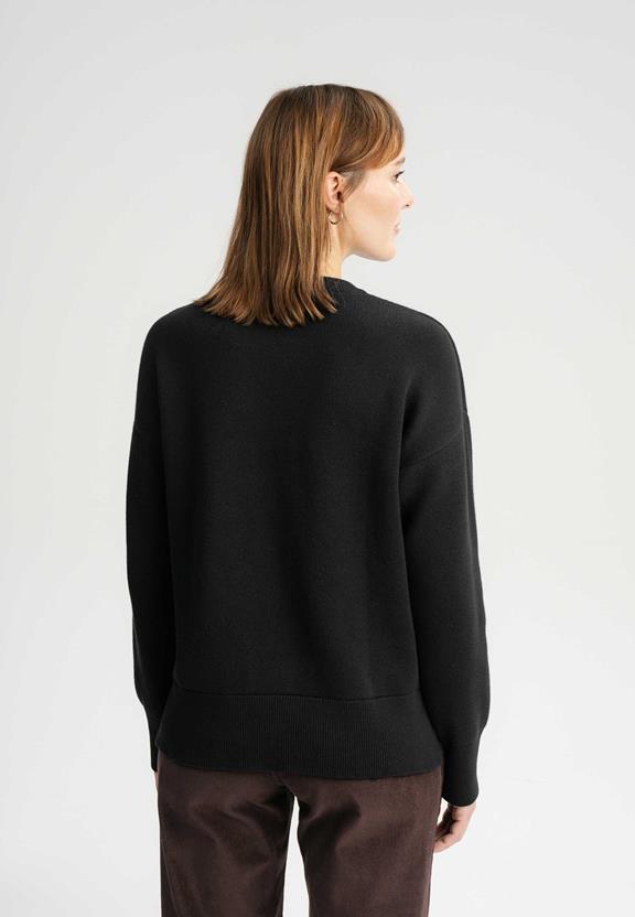 Knit Jumper Boxy Jacquard Faiza Black from Shop Like You Give a Damn