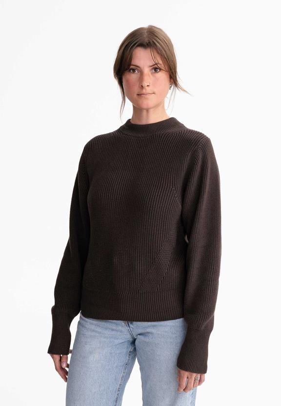 Knit Jumper Riya Dark Brown via Shop Like You Give a Damn