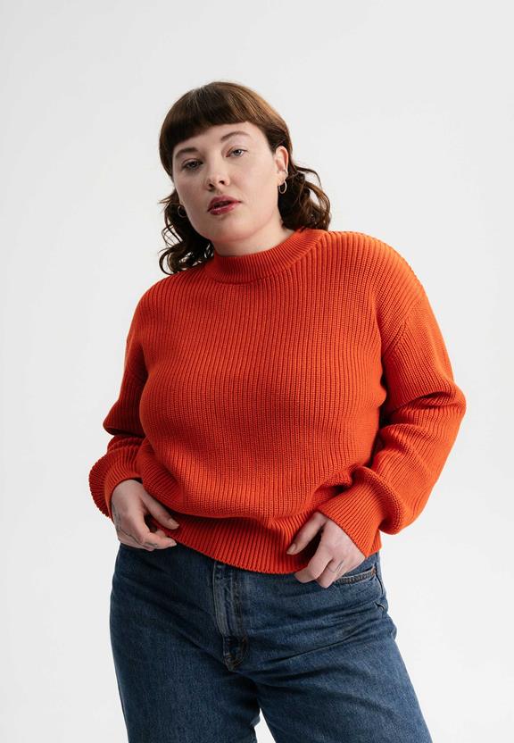 Jumper Rib Knit Manika Orange via Shop Like You Give a Damn