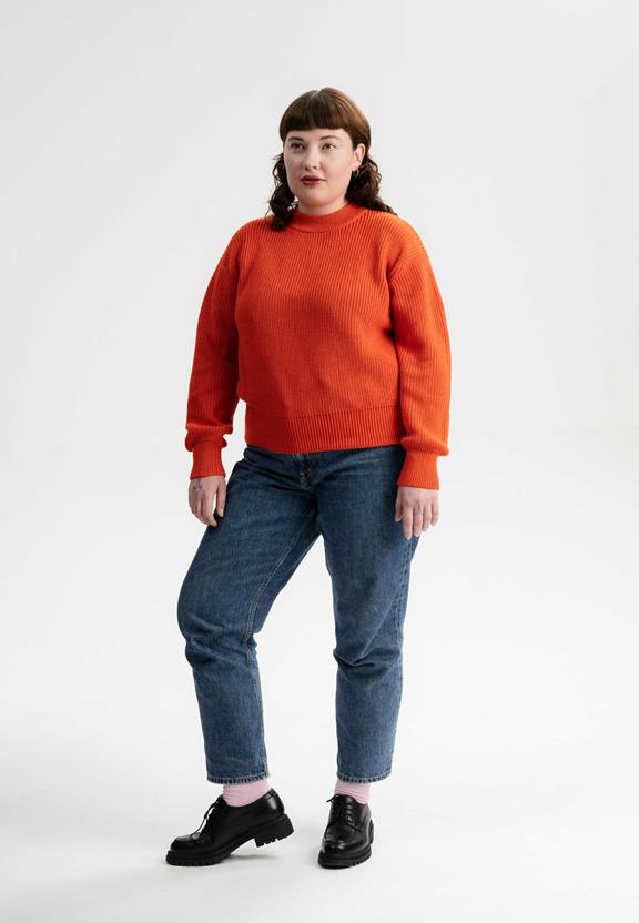 Jumper Rib Knit Manika Orange from Shop Like You Give a Damn