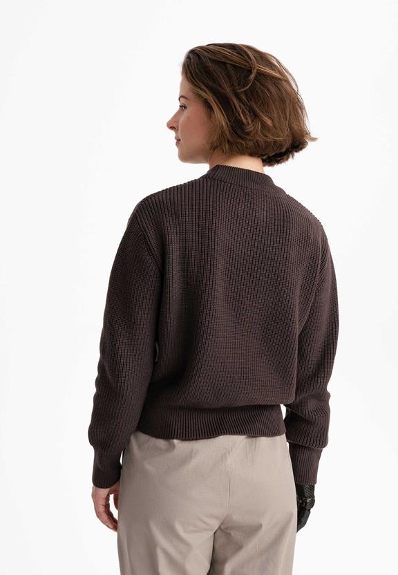 Jumper Rib Knit Manika Dark Brown from Shop Like You Give a Damn