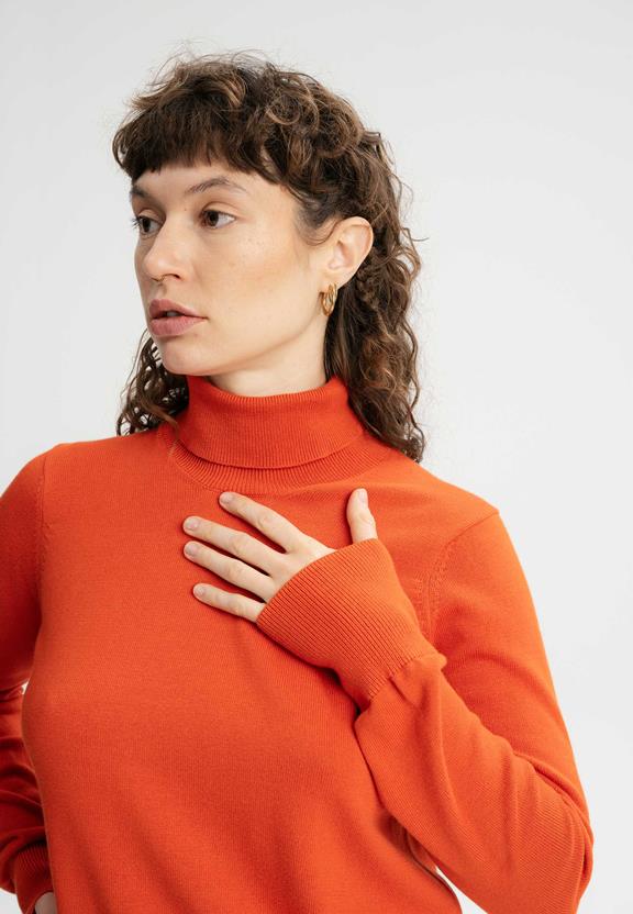 Jumper Fine-Knit Turtleneck Mayura Orange from Shop Like You Give a Damn