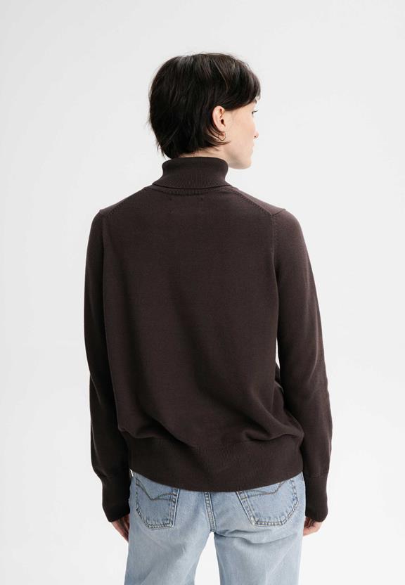 Jumper Fine-Knit Turtleneck Mayura Dark Brown from Shop Like You Give a Damn