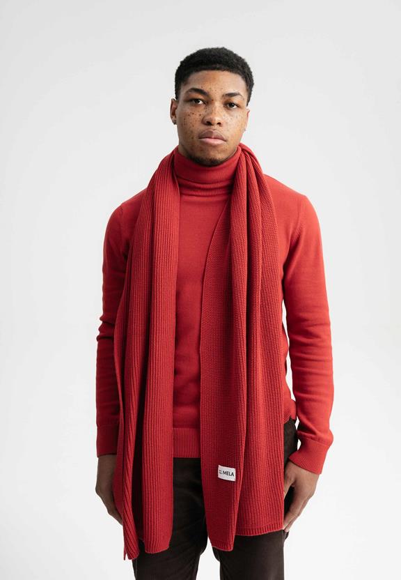 Scarf Rib Knit Nagna Pomegranate via Shop Like You Give a Damn