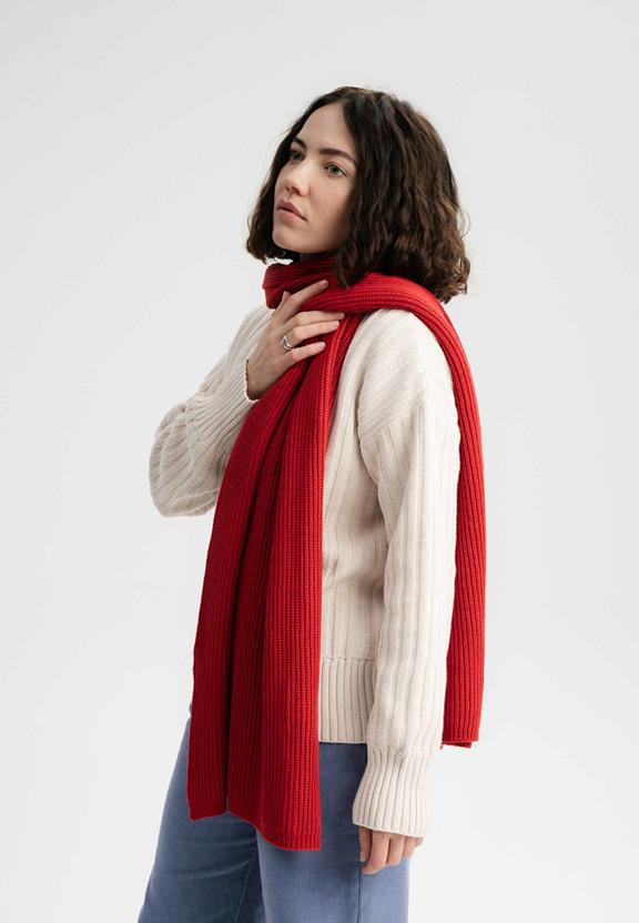 Scarf Rib Knit Nagna Pomegranate from Shop Like You Give a Damn