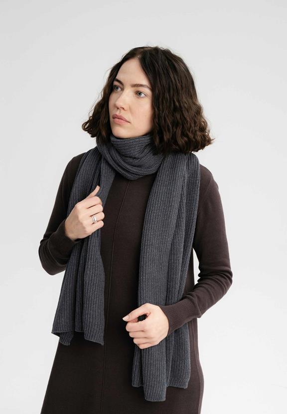 Scarf Rib Knit Nagna Dark Grey from Shop Like You Give a Damn