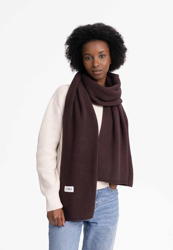 Scarf Rib Knit Nagna Dark Brown via Shop Like You Give a Damn