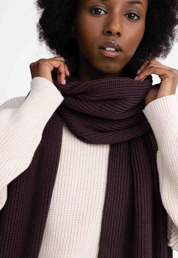 Scarf Rib Knit Nagna Dark Brown from Shop Like You Give a Damn