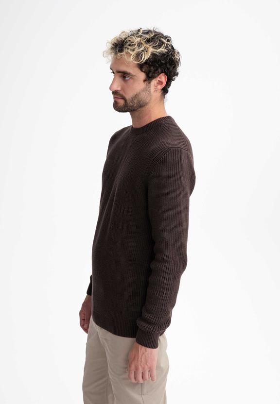 Knit Jumper Ravi Dark Brown from Shop Like You Give a Damn