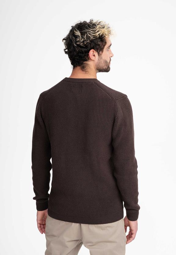 Knit Jumper Ravi Dark Brown from Shop Like You Give a Damn