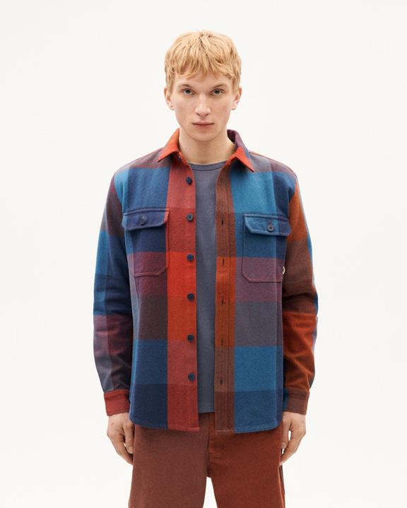 Overshirt Blue Berry Blanket Lucas Multicolor via Shop Like You Give a Damn