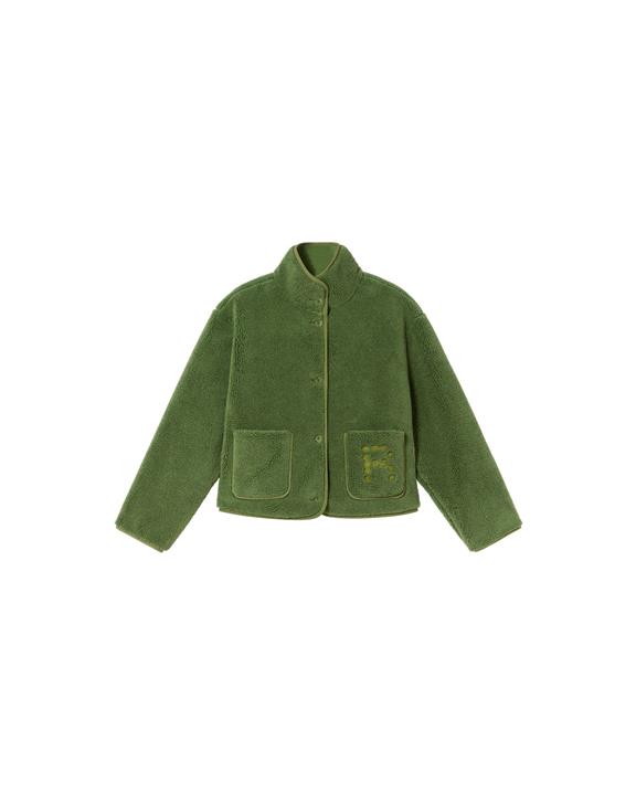 Jacket Kourtney Vegan Shearling Green from Shop Like You Give a Damn