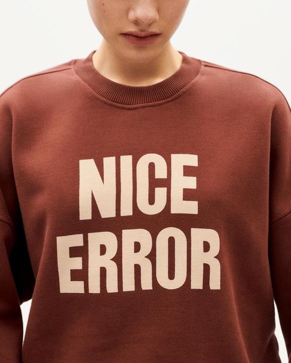 Sweatshirt Women Nice Error Jimena Brown from Shop Like You Give a Damn