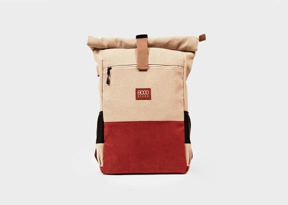 8000kicks EU Backpack Everyday Beige And Red