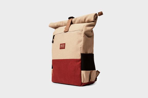 8000kicks EU Backpack The Everyday Wateproof Hemp Beige And Red