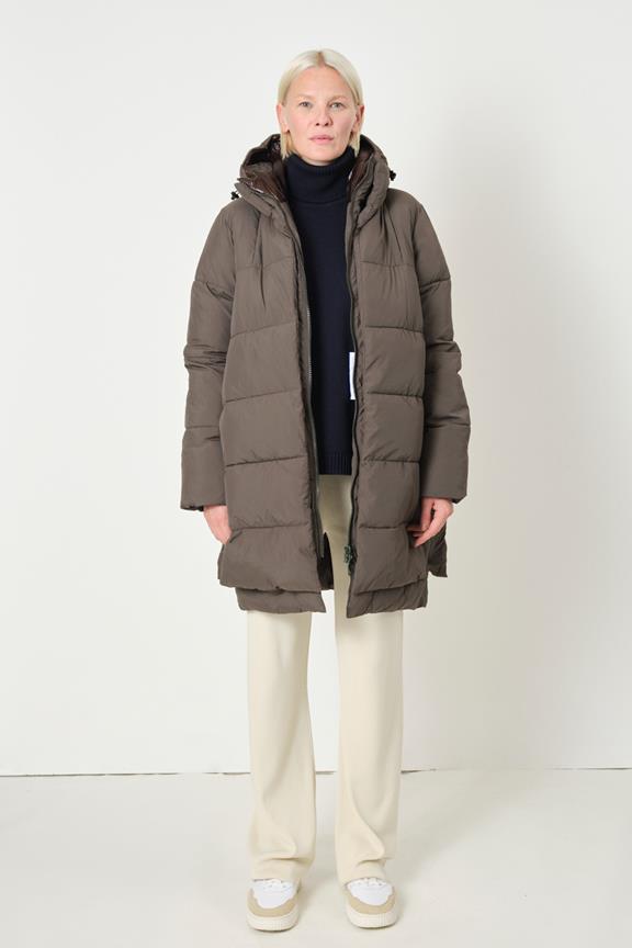 Puffer Jacket Fargo Black Olive via Shop Like You Give a Damn