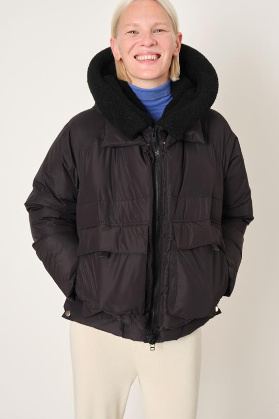 Puffer Jacket Chicago Black via Shop Like You Give a Damn