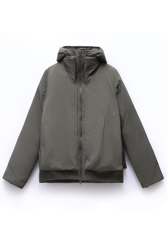 Puffer Jacket Alvik Black Olive via Shop Like You Give a Damn