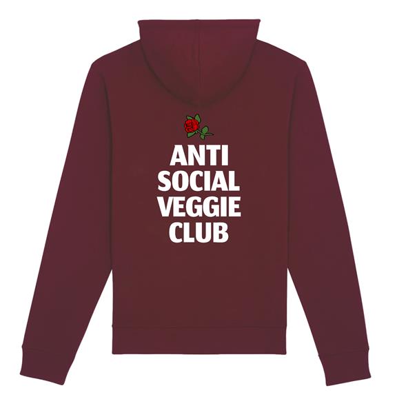Hoodie Anti Social Veggie Club Bordeaux 1