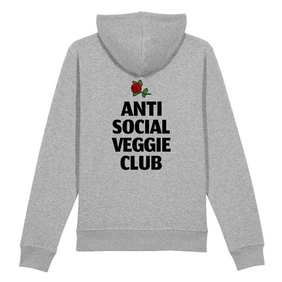Hoodie Anti Social Veggie Club Grau 1