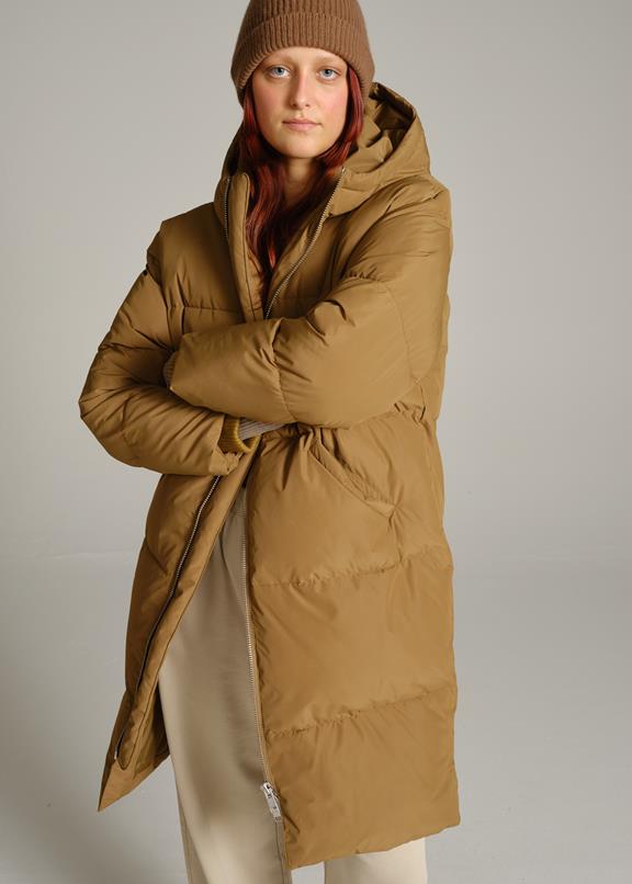 Puffer Coat Elphin Golden Leaf via Shop Like You Give a Damn