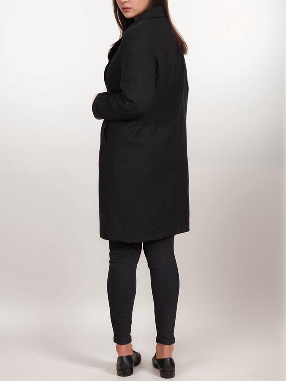 Coat Structured Vegan Wool Black from Shop Like You Give a Damn