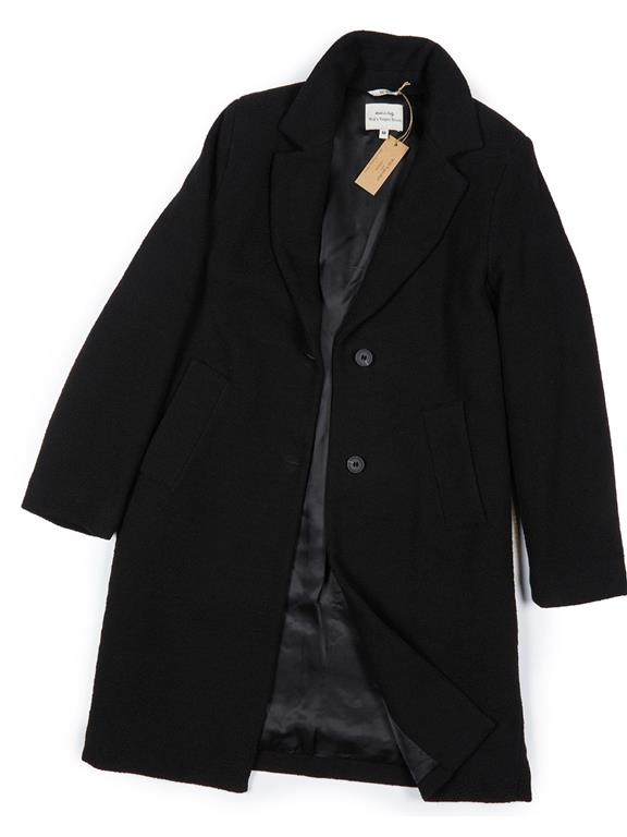 Coat Structured Vegan Wool Black from Shop Like You Give a Damn