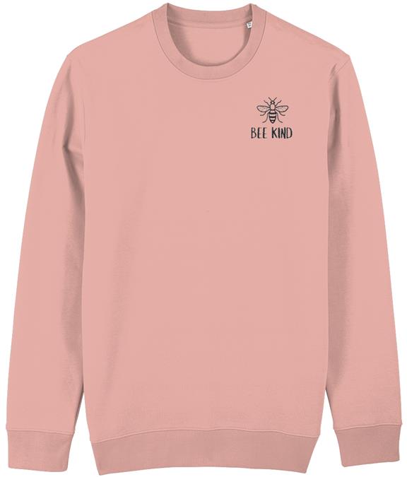 Sweater Unisex Bee Kind Earth Pink 1