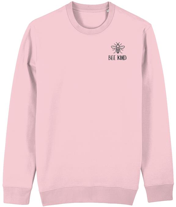 Sweater Unisex Bee Kind Cotton Pink 1
