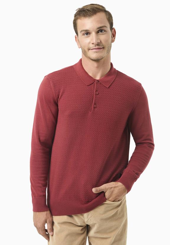 Sweater Polo Collar Dark Red via Shop Like You Give a Damn